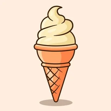 Vanilla Ice Cream Stock Illustration