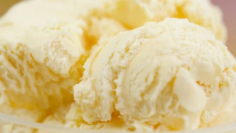 Vanilla ice cream macro closeup. Stock Footage 101046043