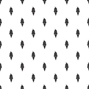 Vanilla ice cream pattern seamless Stock Illustration