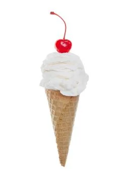 Vanilla ice cream Stock Photos