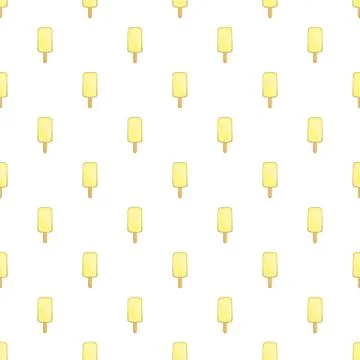 Vanilla ice cream on a stick pattern cartoon style 스톡 일러스트