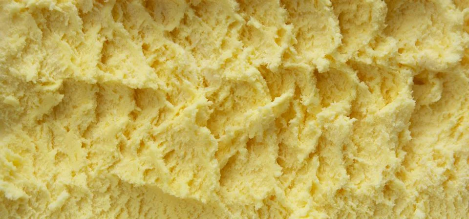 Vanilla ice cream texture banner, fresh creamy frozen vanilla icecream Stock-Fotos