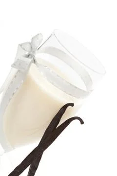 Vanilla milkshake. Stock Photos