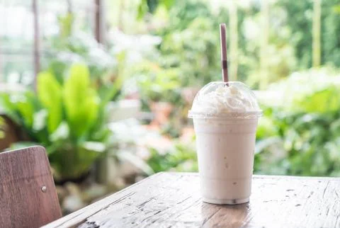 Vanilla milkshake smoothie Stock Photos
