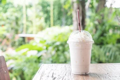 Vanilla milkshake smoothie Stock Photos