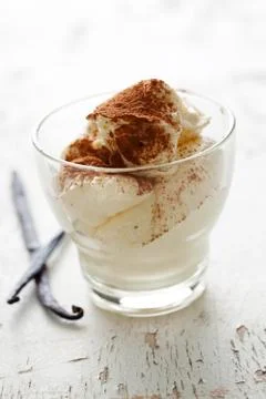 Vanilla mousse 스톡 사진