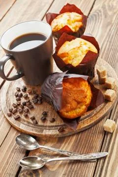 Vanilla muffins 写真素材