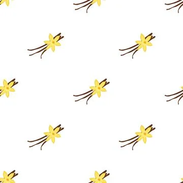 Vanilla pattern seamless vector Stock Illustration
