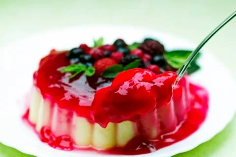 Vanilla pudding Stock Photos