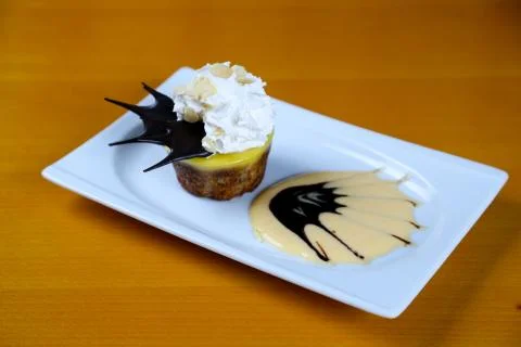 Vanilla pudding Stock Photos