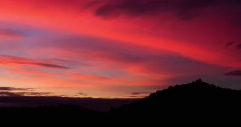 Vanilla sky sunset with intense vivid colors Stock Footage 165277227