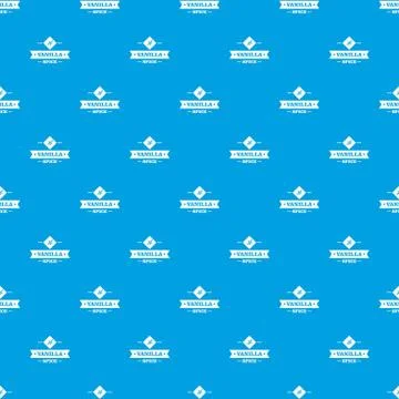 Vanilla spice pattern seamless blue Stock Illustration