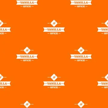 Vanilla spice pattern vector orange Illustrazione stock