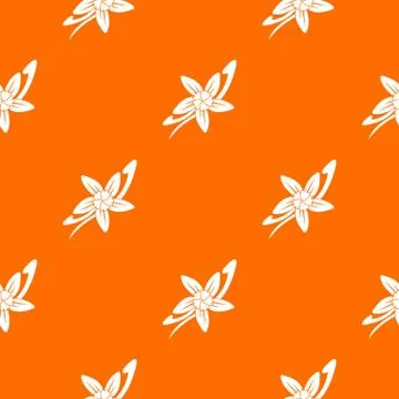 Vanilla sticks with a flower pattern seamless Illustration