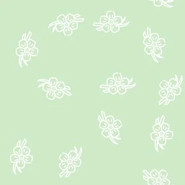 Vanilla sticks line vector seamless pattern Stock Illustration
