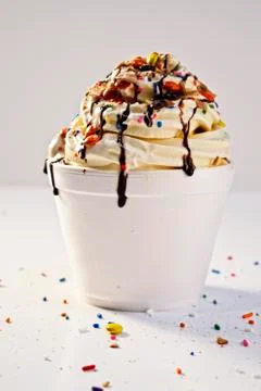 Vanilla Yogurt w toppings Stock Photos