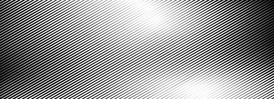 Vanishing linear gradient texture. Black diagonal stripe gradation background Illustrazione stock