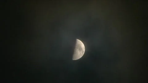 Vanishing Moon 1 Stock Footage