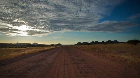 Vanishing point from middle of road, car passes. HD Stock Footage 45344483