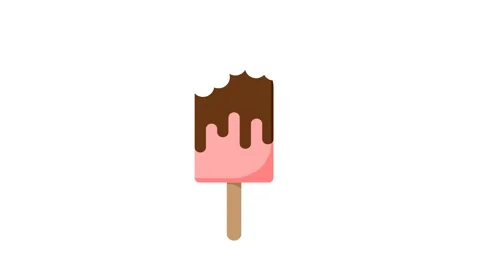 Vanishing popsicle timelapse animation Video stock 64226558