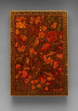 Vanity Box dated A.H. 1204/A.D. 1789 Muhammad Baqir This superbly painted l.. Stock Photos