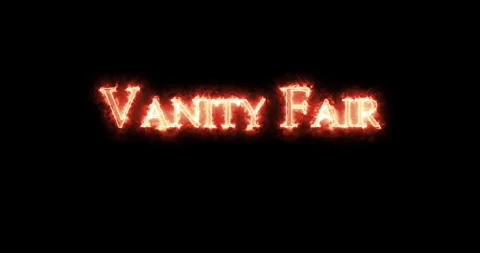 Vanity Fair written with fire. Loop 스톡 동영상 145587636