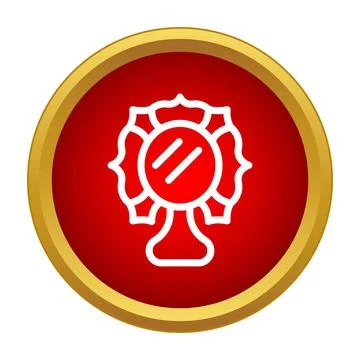 Vanity mirror with decorative frame icon concept Stock Illustration