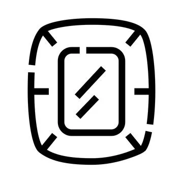 Vanity mirror icon for digital interface design Stock Illustration