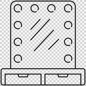 Vanity mirror Stock Illustration