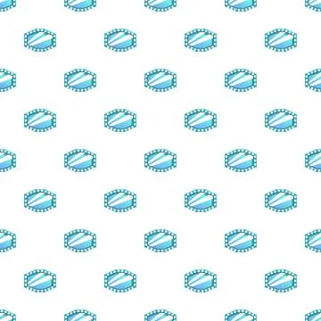 Vanity mirror with lights seamless pattern Stock Illustration