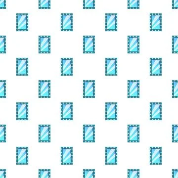 Vanity mirrors with lights creating a seamless pattern Stock Illustration