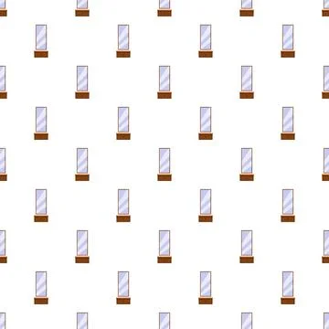 Vanity mirrors pattern creating repeating furniture background Illustrazione stock