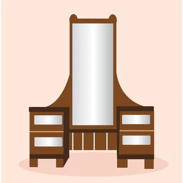 Vanity Table illustration. Stock Illustration