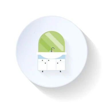 Vanity top flat icon Stock Illustration