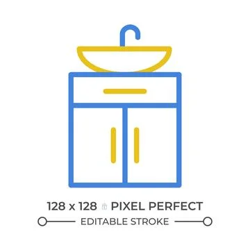 Vanity two color line icon Stock Illustration