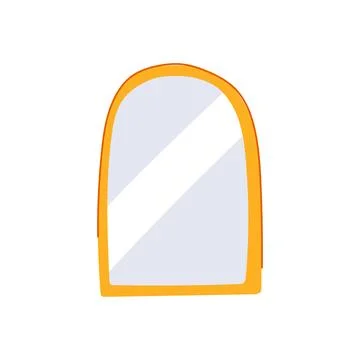 Vanity wall mirror cartoon vector illustration Illustrazione stock