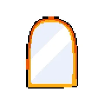 Vanity wall mirror pixel art vector illustration Ilustración de archivo
