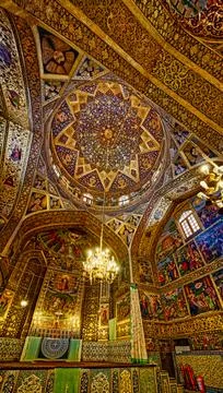 Vank Cathedral interior Stock Photos