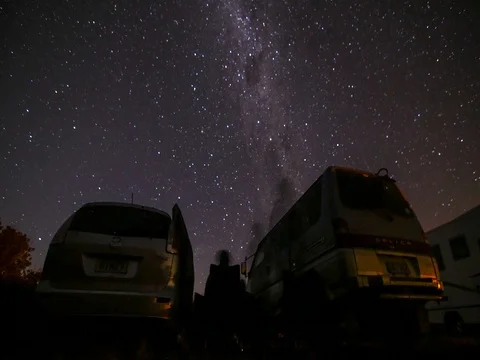 Vanlife Milky Way Galaxy Stock Footage 78049455
