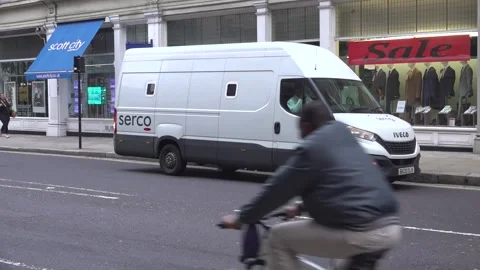 Vans seen arriving to the Old Bailey ahead of plea hearing for men charged with Stock Footage 319279881