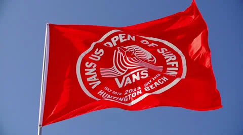 Vans US Open Flag Waving In Super Slow Motion Stock Footage 26675150