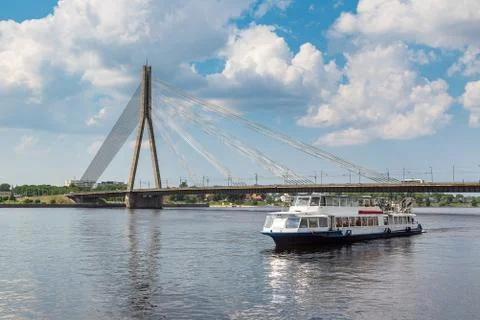 Vansu bridge in Riga Stock-Fotos
