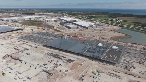 The Vantage Data Center, a massive $15-billion artificial intelligence campus Stock Footage 346807153