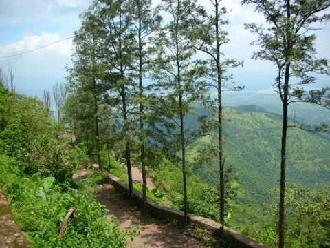 A vantage view in the mountains Stock Photos