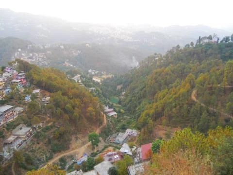 A vantage view of the town Foto stock
