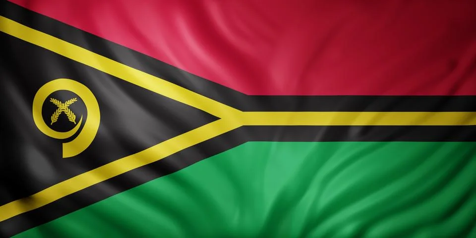 Vanuatu 3d flag Stock Illustration