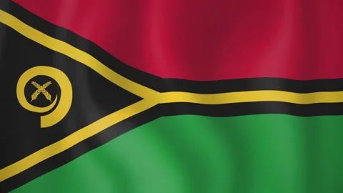 Vanuatu animated flag. Seamless loop. 4K Stock-Footage 145471617