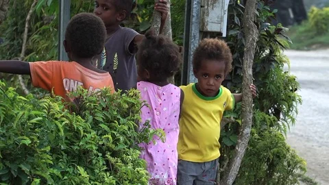 Vanuatu children Stock Footage 76504457