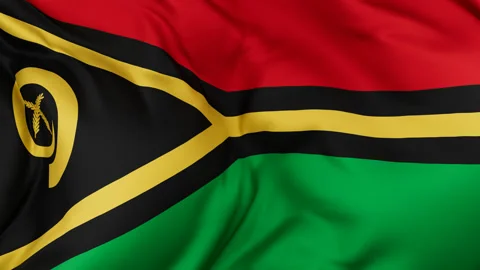 Vanuatu cloth flag background loop Stock Footage 310851157