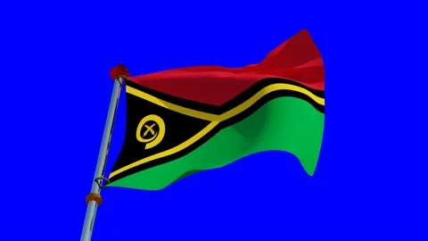 Vanuatu Flag in 3D Stock Footage 157426335